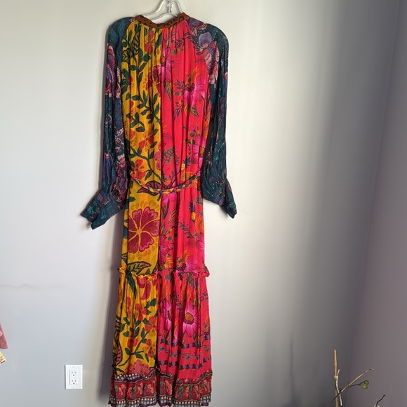 NEW FARM RIO Mixed Prints Button Down Maxi Dress In Mix Print Large - Picture 3 of 16